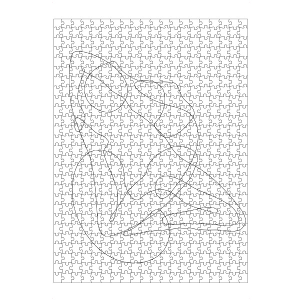 artboxONE Puzzle "Yoga Lady - In One Line" artboxONE - Menschen,Schwarzweiß,Sport / Motivation