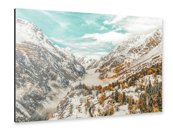 Alu-Dibond "Snow and Sunny" 30x20 cm artboxONE