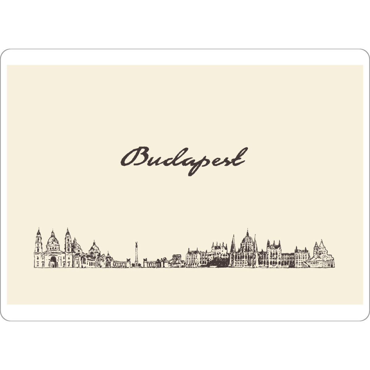 Tischset "Budapest hand drawn skyline" artboxONE - Städte,Städte / Budapest