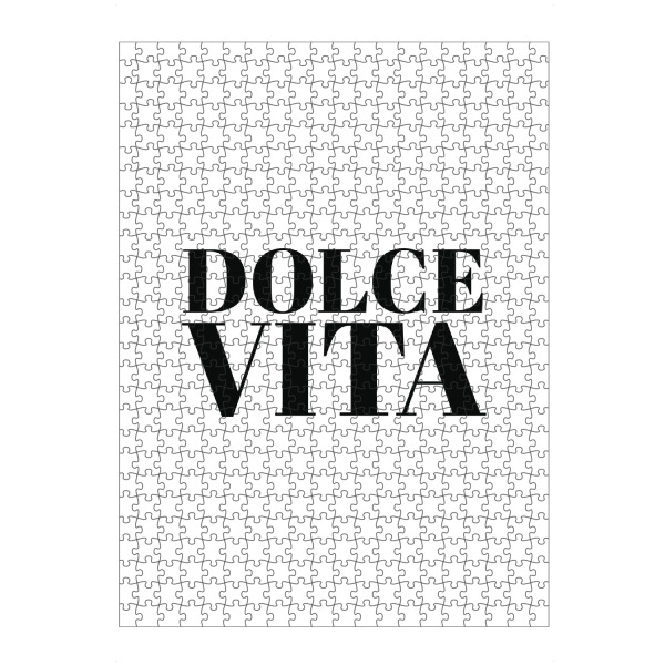 Puzzle Ravensburger "Dolce Vita" artboxONE - Schwarzweiß,Städte / Rom - Love,Rome,Italy,Typography,Quote,Black,White - Bild love