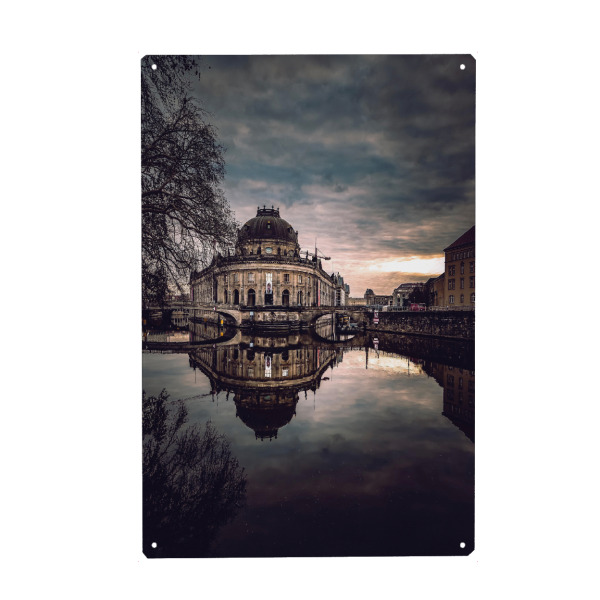 Holzbild "Bodemuseum Spiegelung" artboxONE - Städte / Berlin