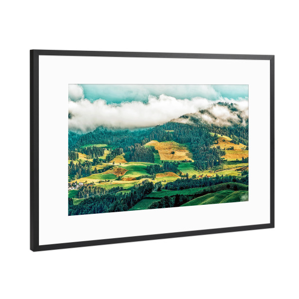 Poster mit Rahmen Schwarz (Metallic) "Carson" artboxONE - Natur,Reise