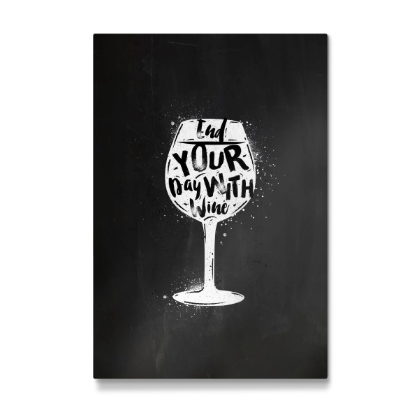 Galerie-Print "Glass of wine chalk" 30x20 cm artboxONE
