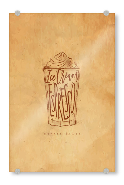 Acrylglasbild "Coffee glace cup craft" artboxONE - Essen & Trinken