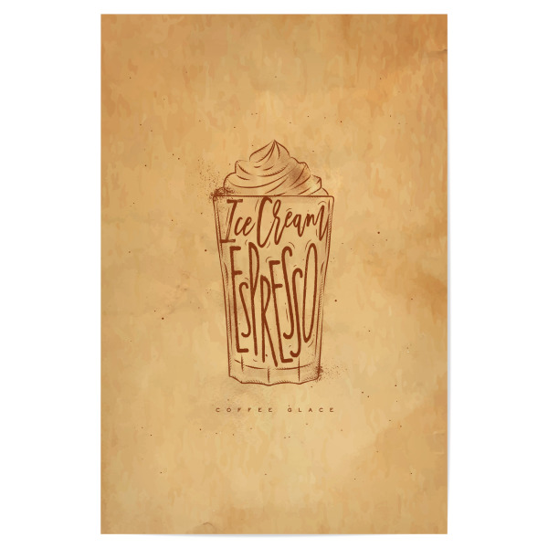 Poster "Coffee glace cup craft" artboxONE - Essen & Trinken