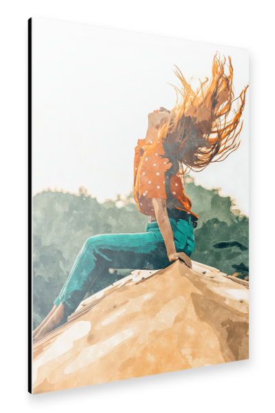 Alu-Dibond "Live Free" 30x20 cm artboxONE