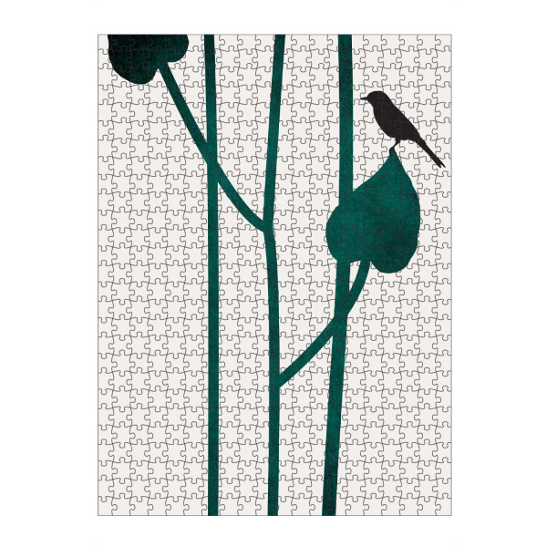 artboxONE Puzzle "Little Bird On A Tree" artboxONE - Floral - Vogel,Pflanze,Blatt,Abstrakt - Bild vogel
