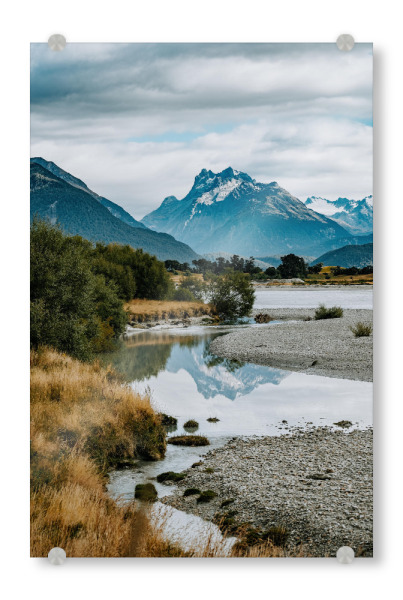 Acrylglasbild "Glenorchy Neuseeland" artboxONE - Natur - Berge,Alpen,Neuseeand,See,Spiegelung,Reise,Wandern,Natur,Landschaft,Idylle
