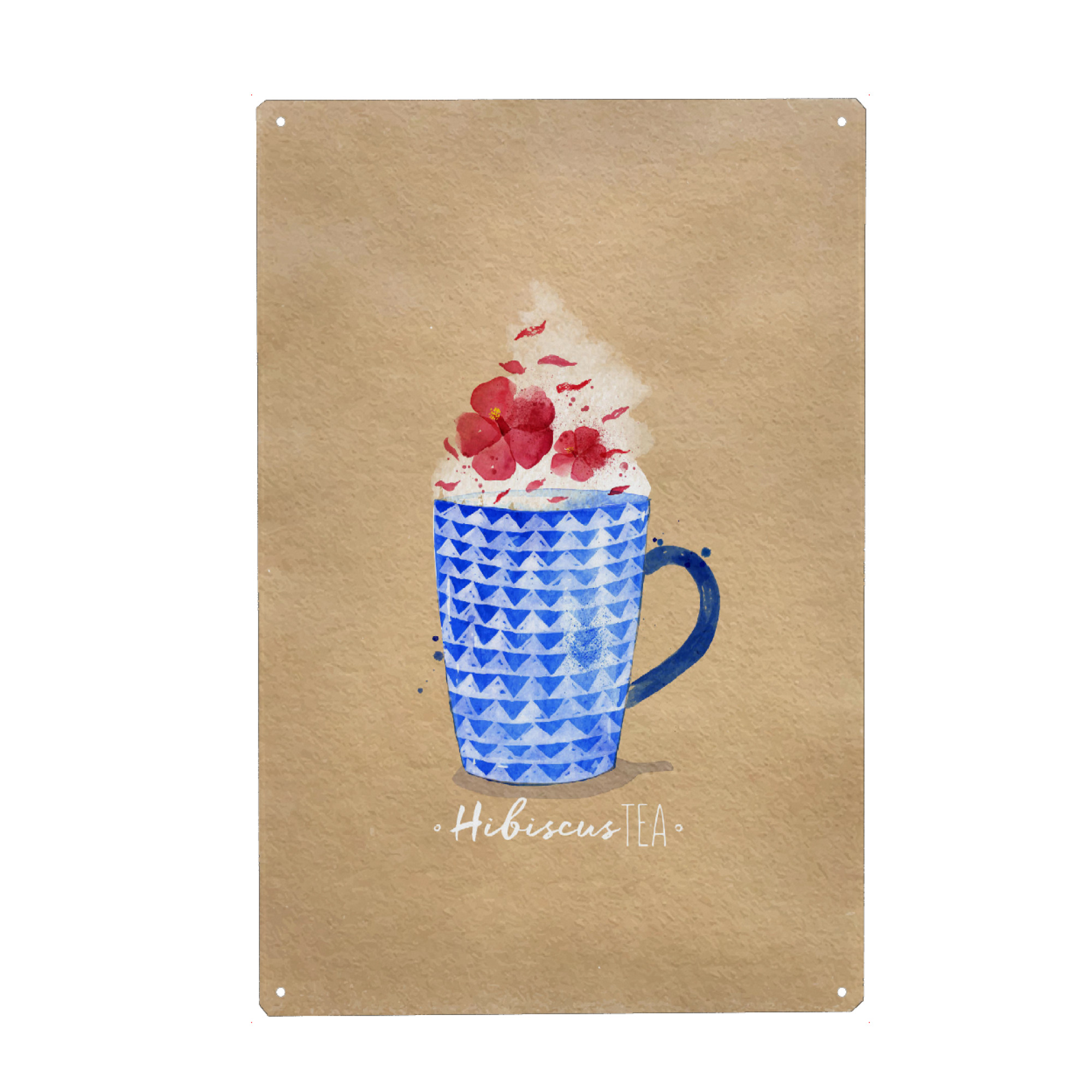 Metall Poster "Red tea craft" artboxONE - Essen & Trinken