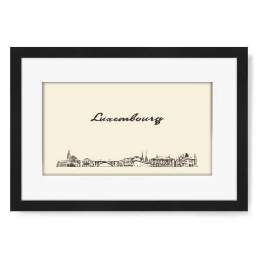 Luxembourg hand drawn skyline