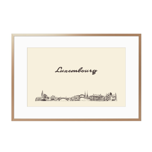 Luxembourg hand drawn skyline
