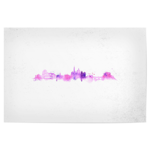 Poster 30x20 cm "Silhouette Rome watercolor" artboxONE - Städte,Städte / Rom