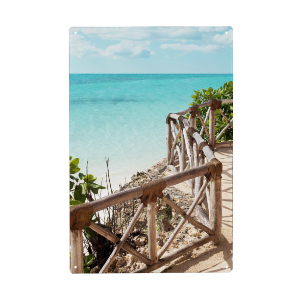 Holzbild "Walk With Me" artboxONE - Reise / Strand und Meer