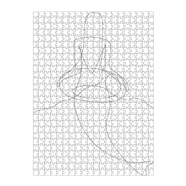 artboxONE Puzzle "Mermaid - In One Line" artboxONE - Menschen,Schwarzweiß