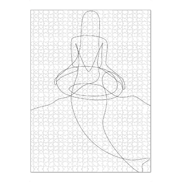 Puzzle Ravensburger "Mermaid - In One Line" artboxONE - Menschen,Schwarzweiß