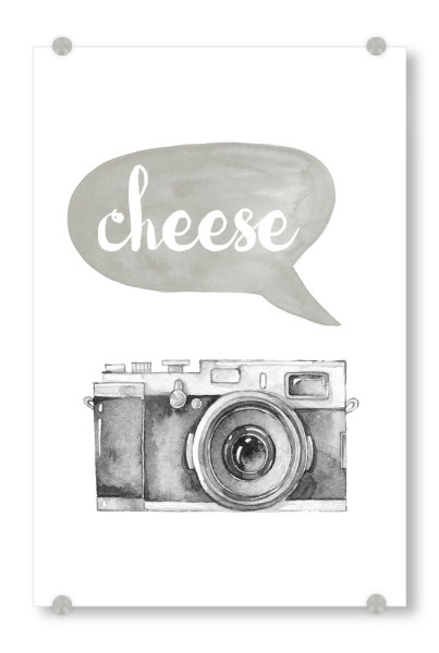 Acrylglasbild "Cheese Camera" artboxONE - Reise,Menschen,Schwarzweiß