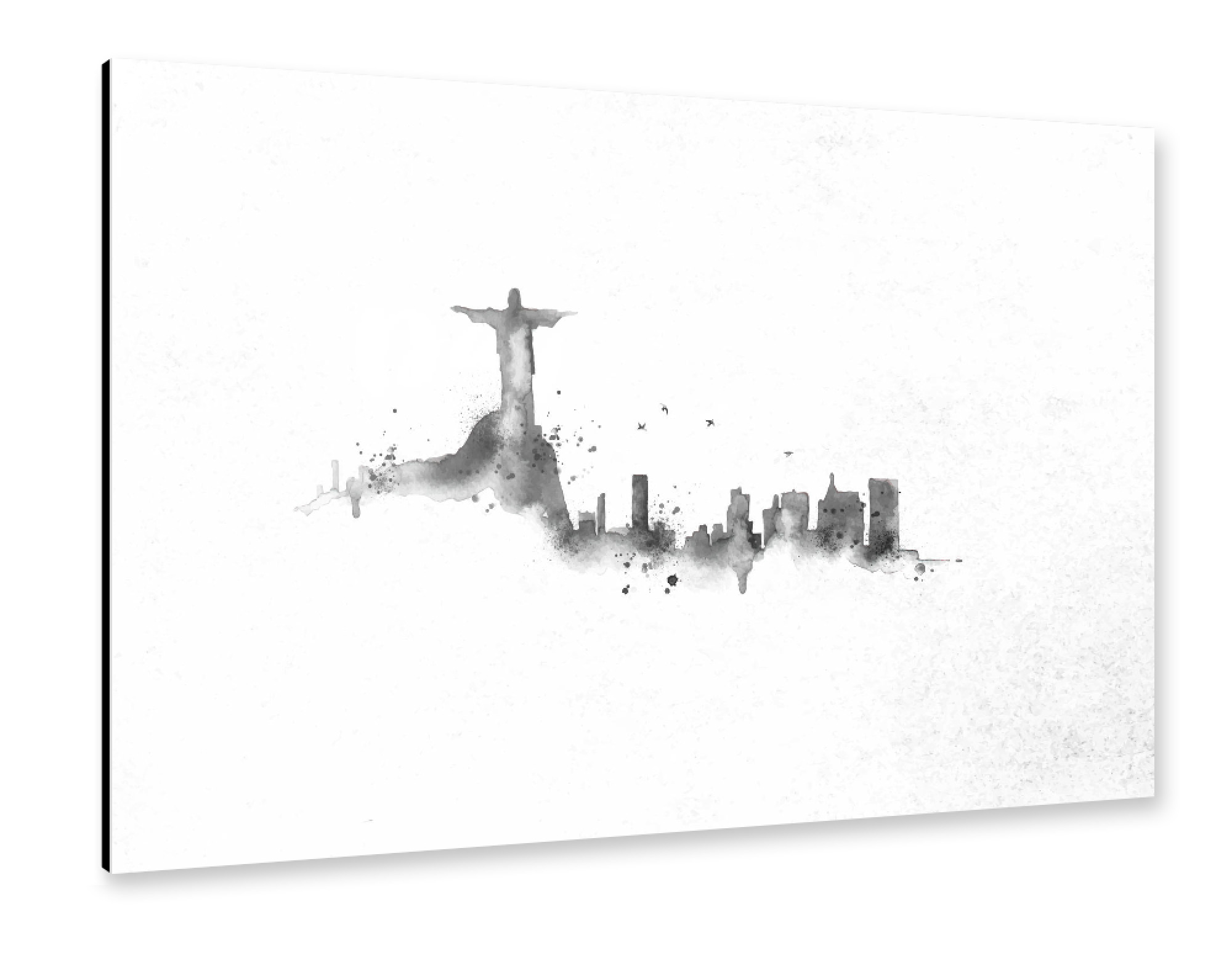 Alu-Dibond "Silhouette ink Rio de Janeiro" 75x50 cm artboxONE