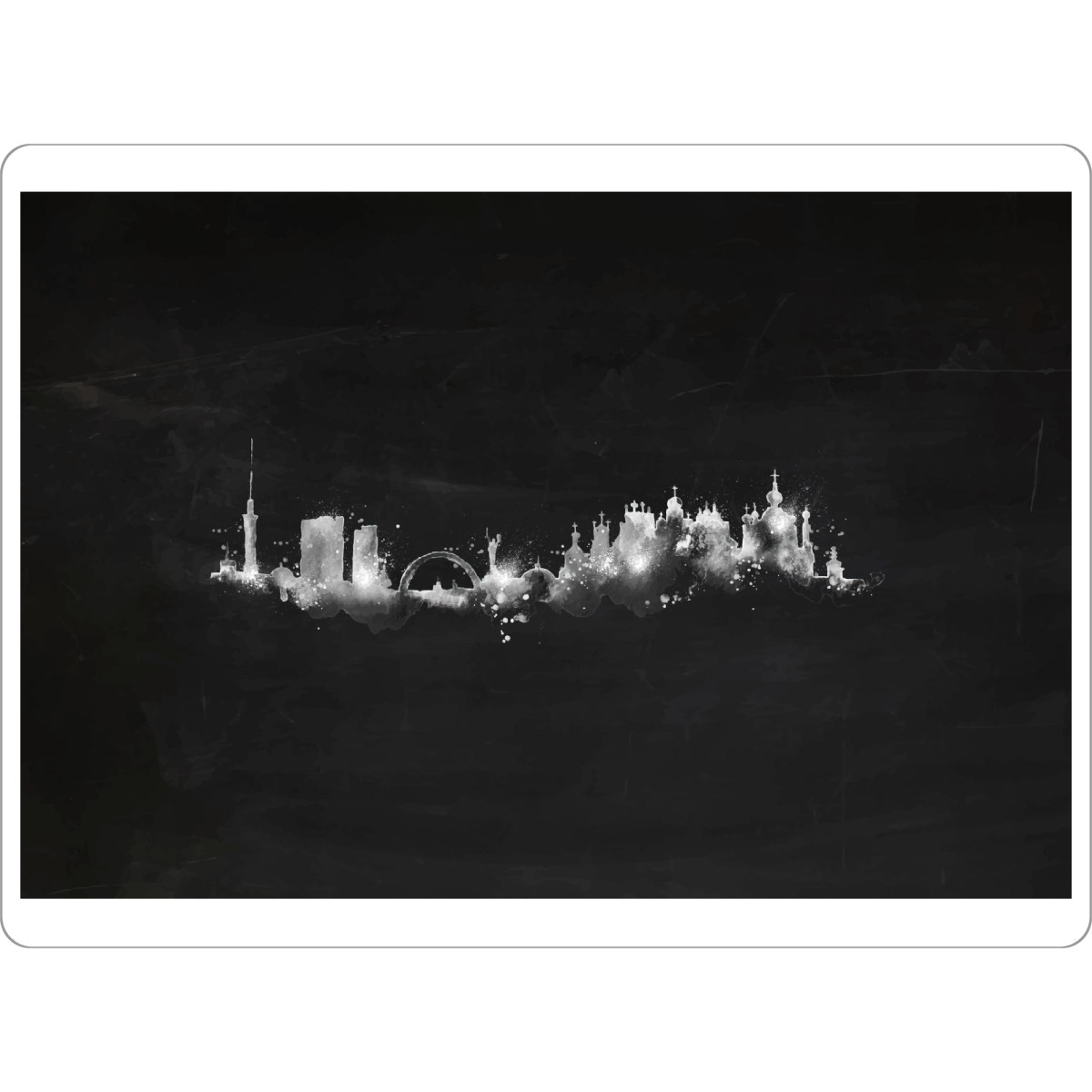 Tischset "Silhouette chalk Kiev" artboxONE - Städte,Schwarzweiß,Städte / Weitere