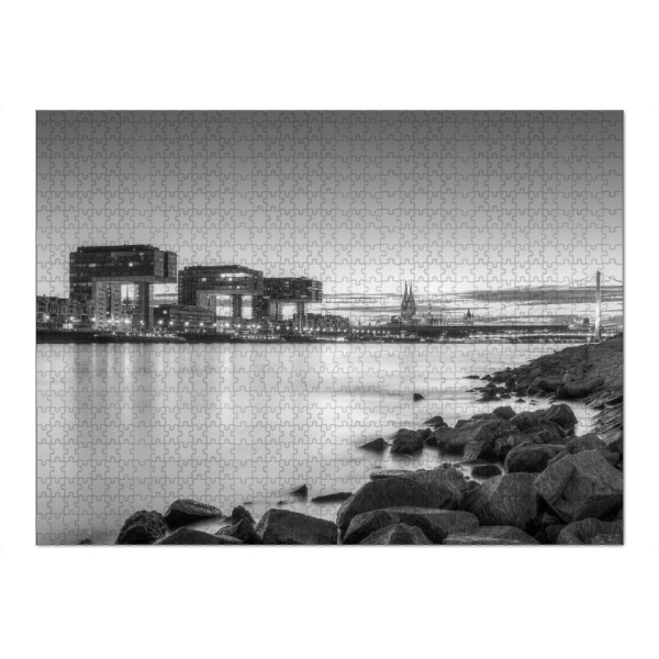 Puzzle Ravensburger "Köln Skyline schwarz-weiß" artboxONE - Städte / Köln,Schwarzweiß