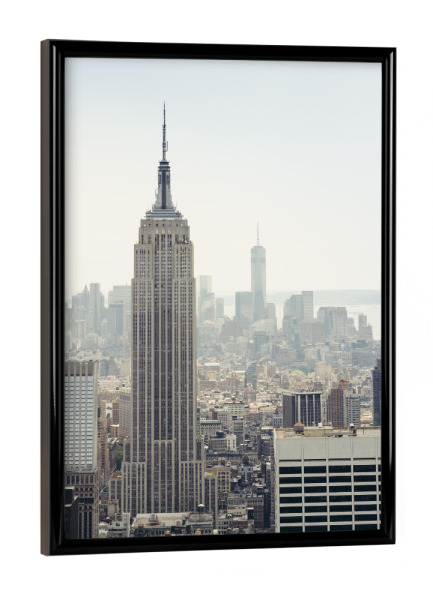 Poster mit schwarzem Rahmen "Empire State" artboxONE - Städte / New York
