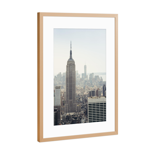 Poster mit Rahmen Kupfer "Empire State" artboxONE - Städte / New York
