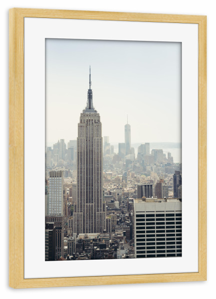 Poster mit Rahmen kiefer "Empire State" artboxONE - Städte / New York