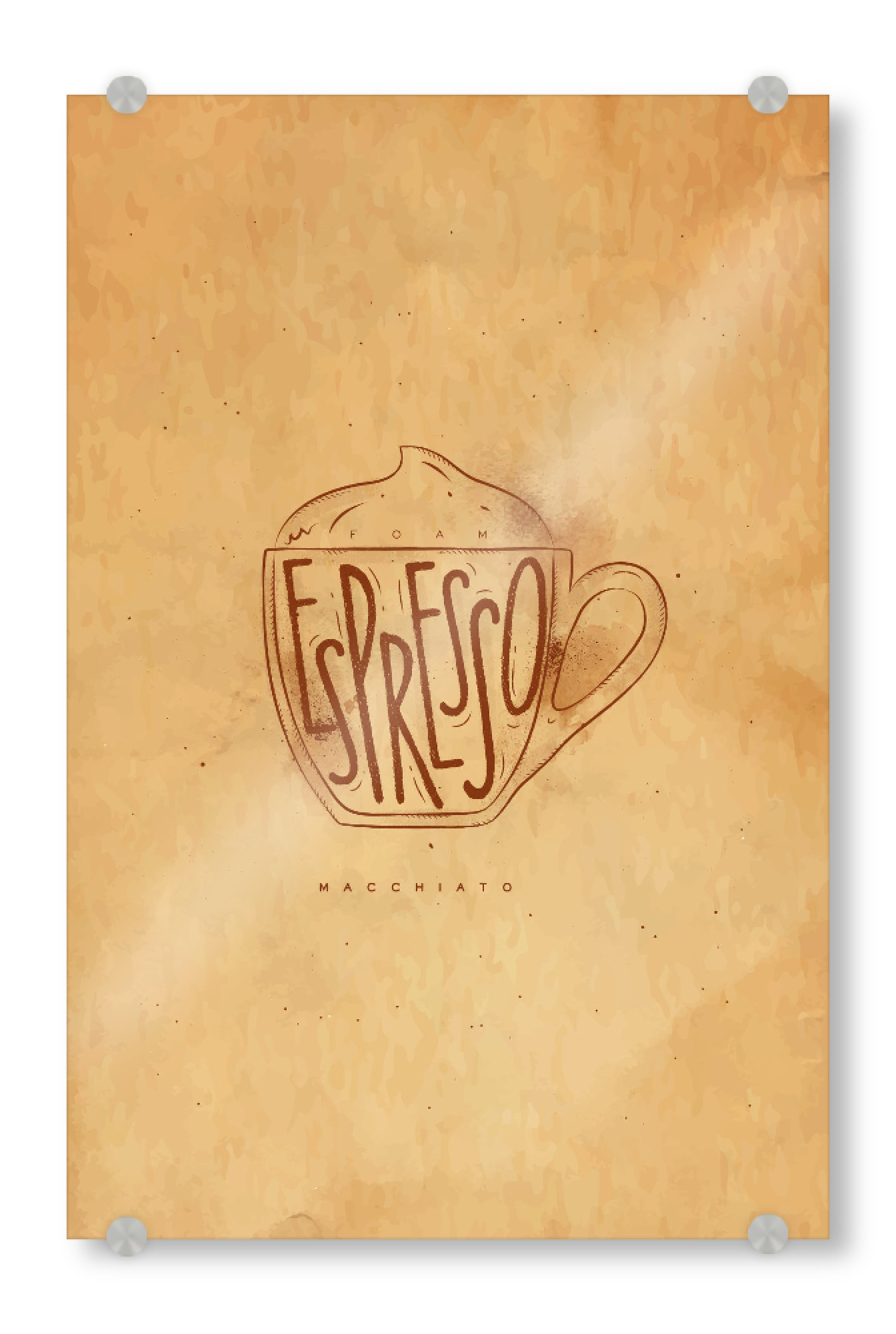 Acrylglasbild "Macciato cup craft" artboxONE - Essen & Trinken