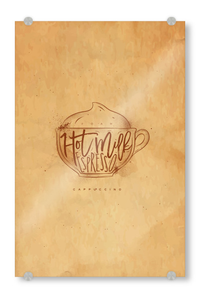 Acrylglasbild "Cappuccino cup craft" artboxONE - Essen & Trinken