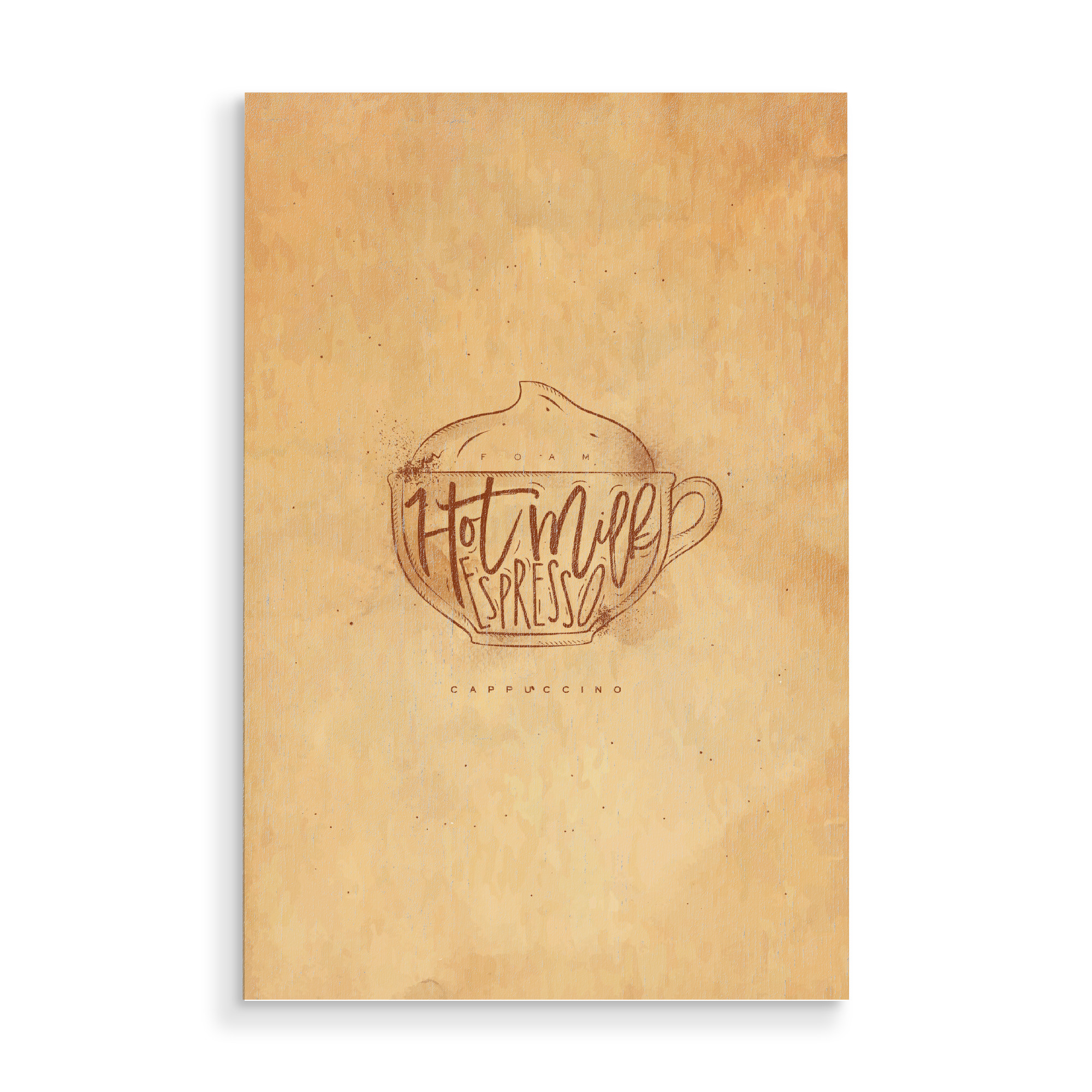 Holzbild "Cappuccino cup craft" artboxONE - Essen & Trinken