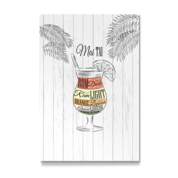 Galerie-Print "Mai tai cocktail wood" 30x20 cm artboxONE