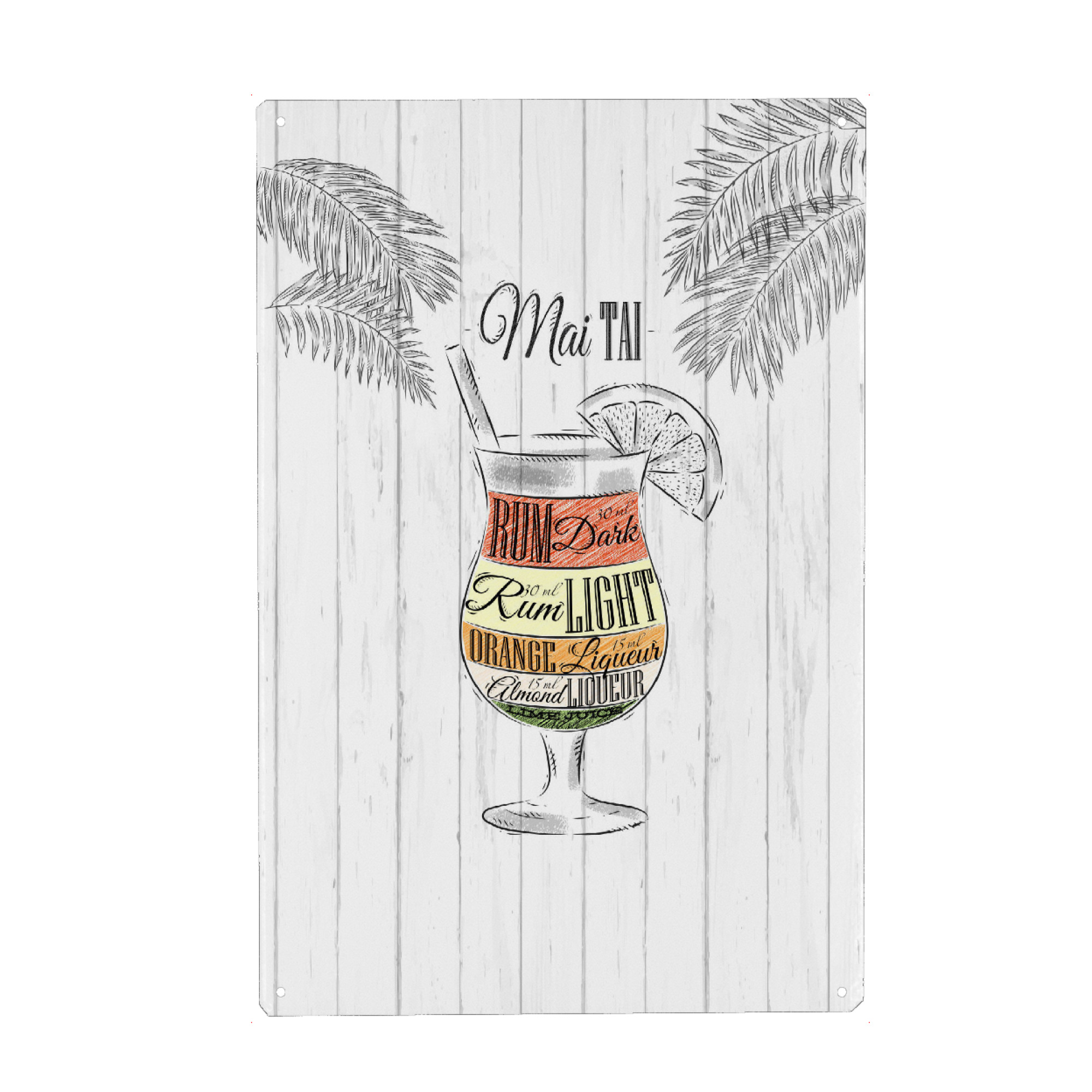 Holzbild "Mai tai cocktail wood" artboxONE - Fashion,Essen & Trinken / Alkohol