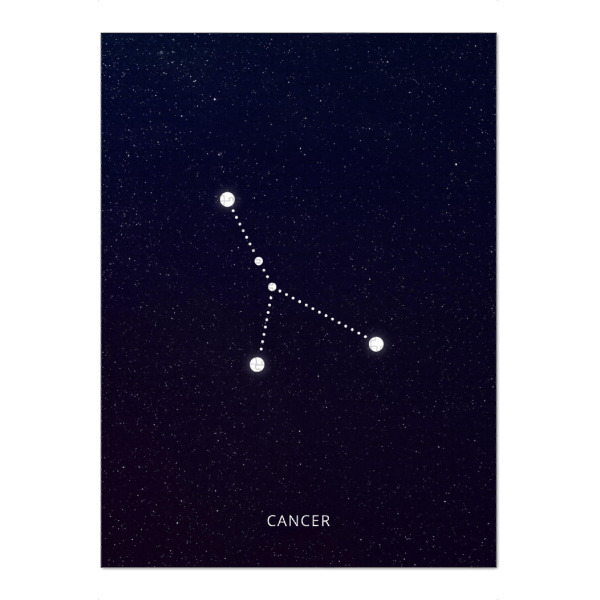 Puzzle Ravensburger "Cancer constellation astrology" artboxONE - Schwarzweiß,Galaxy
