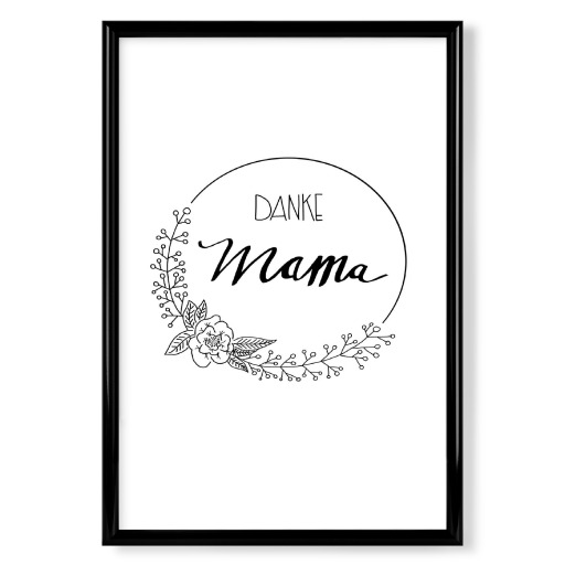 Danke Mama schwarz