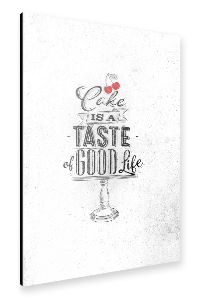 Alu-Dibond "Good cake" 30x20 cm artboxONE