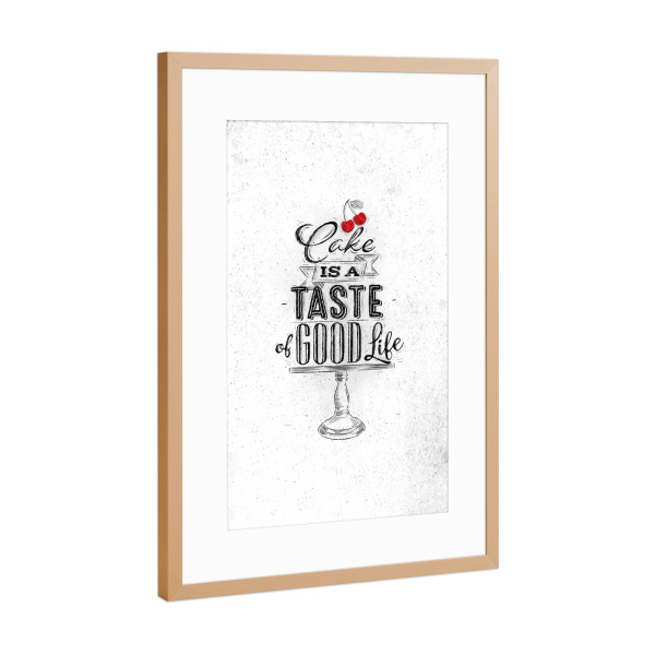 Poster mit Rahmen Kupfer "Good cake" artboxONE - Essen & Trinken,Fashion