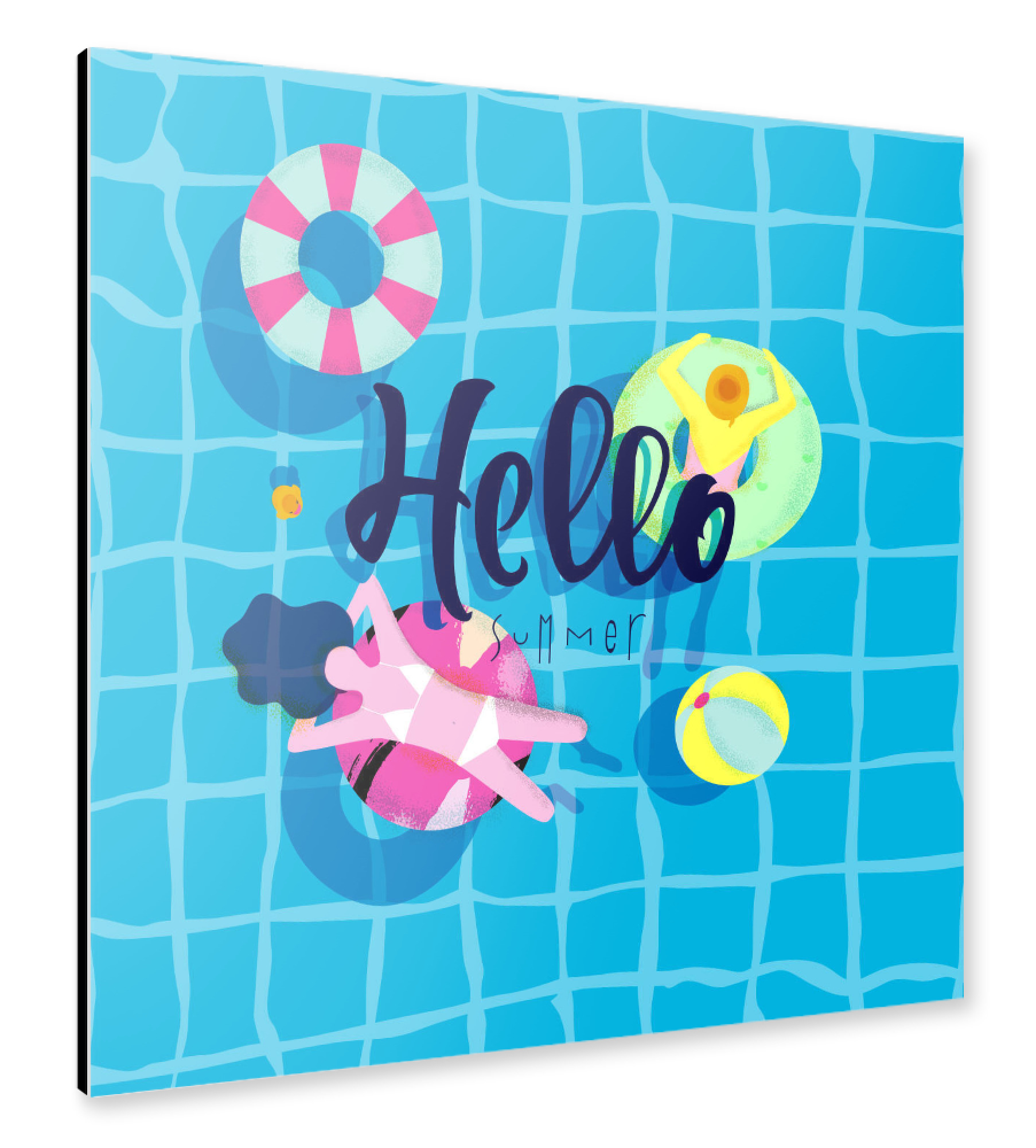 Alu-Dibond "Summer pool party" 30x30 cm artboxONE