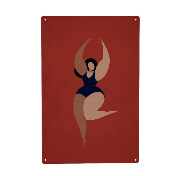 Holzbild "Always Feeling Good" artboxONE - Abstrakt - Tanz,Frau,Schönheit,Zufriedenheit