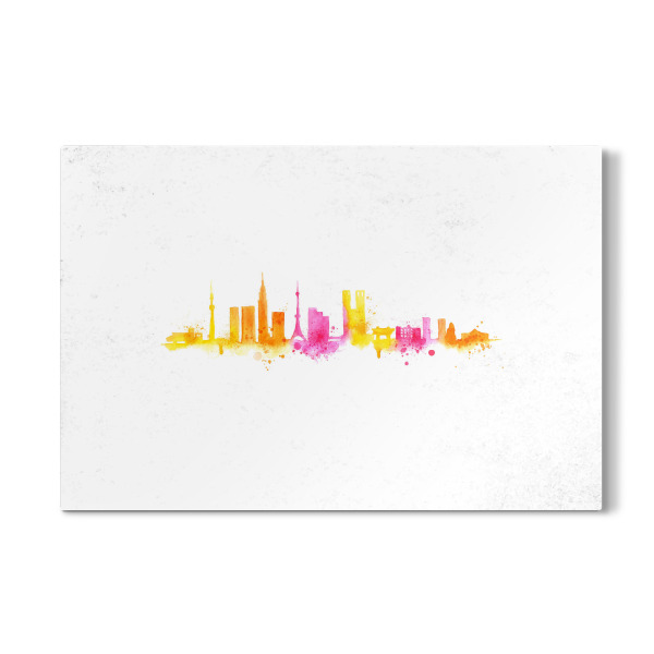 Galerie-Print "Silhouette Tokyo watercolor" 30x20 cm artboxONE