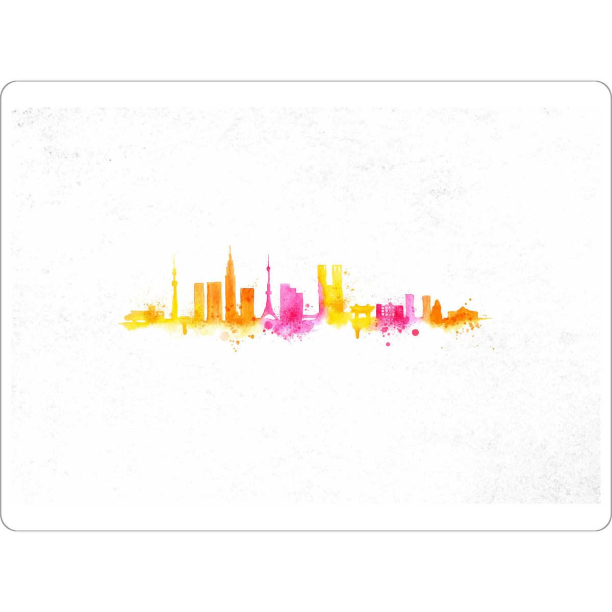 Tischset "Silhouette Tokyo watercolor" artboxONE - Städte,Reise,Städte / Tokio