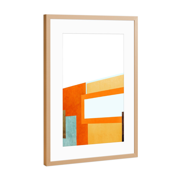 Poster mit Rahmen Kupfer "Compose" artboxONE - Abstrakt