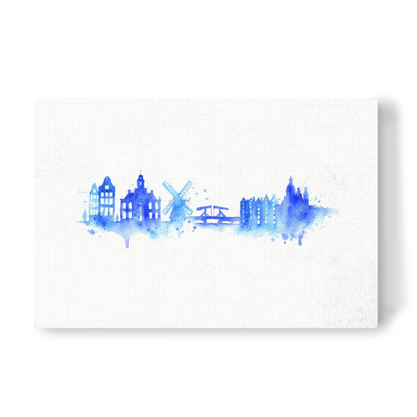 Leinwandbild "Silhouette Amsterdam" artboxONE - Reise,Städte / Amsterdam