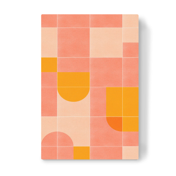Leinwandbild "Retro Tiles Third" artboxONE - Abstrakt - Mid-century-modern,Living coral,Tiles