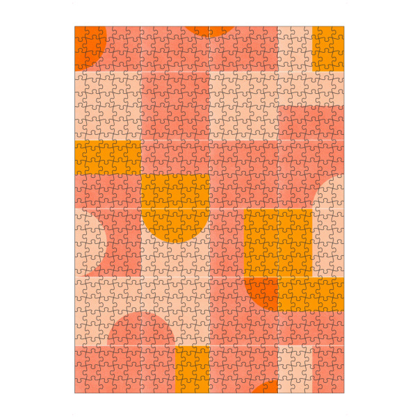 artboxONE Puzzle "Retro Tiles Third" artboxONE - Abstrakt - Mid-century-modern,Living coral,Tiles - Bild mid-century-modern