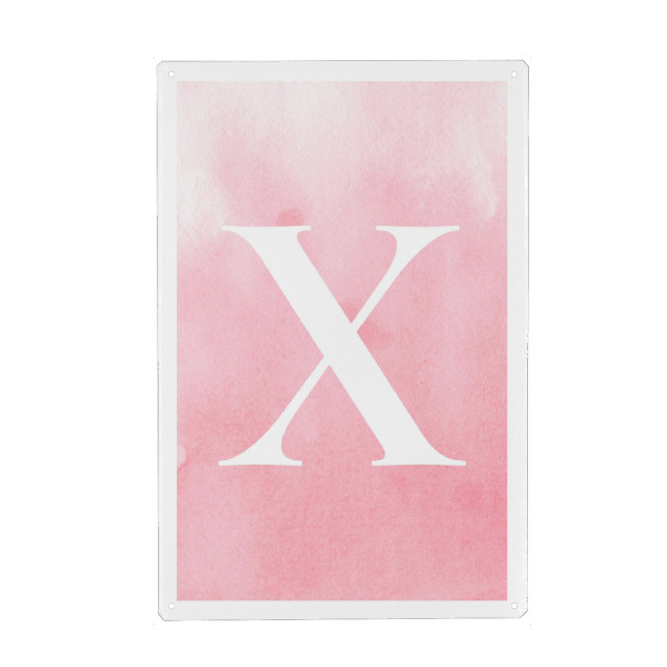 Metall Poster "Babygirl X" artboxONE - Buchstaben / X