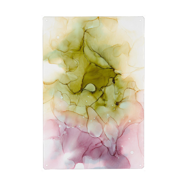 Metall Poster "Ink no.twenty" artboxONE - Abstrakt - Abstrakt,Modern,Farbig,Bunt,Abstract,Alcohol ink,Tinte,Flüssig,Wasserfarbe,Ink - Blechschild
