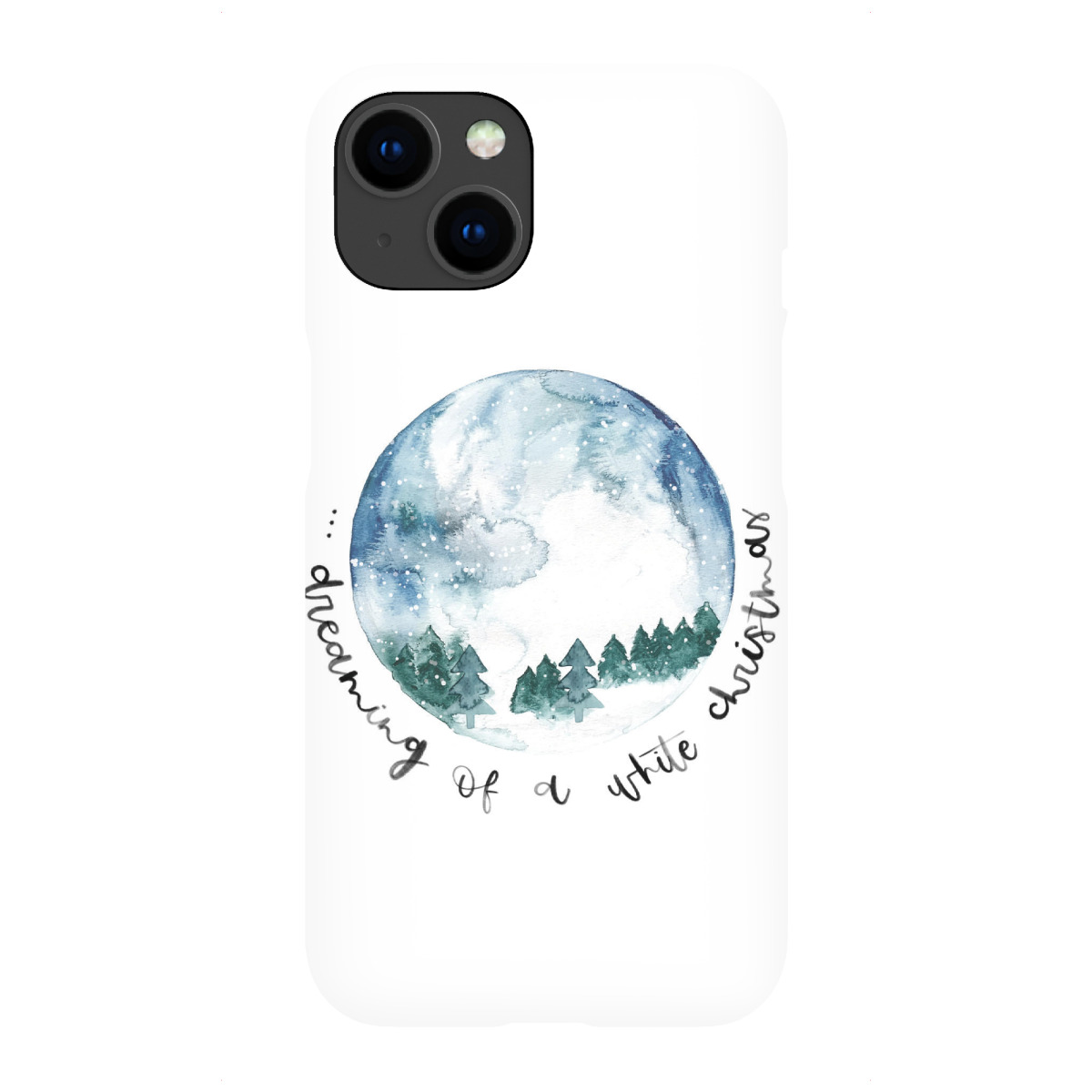 iPhone "White Christmas Hochformat" Premium-Case Handyhülle artboxONE