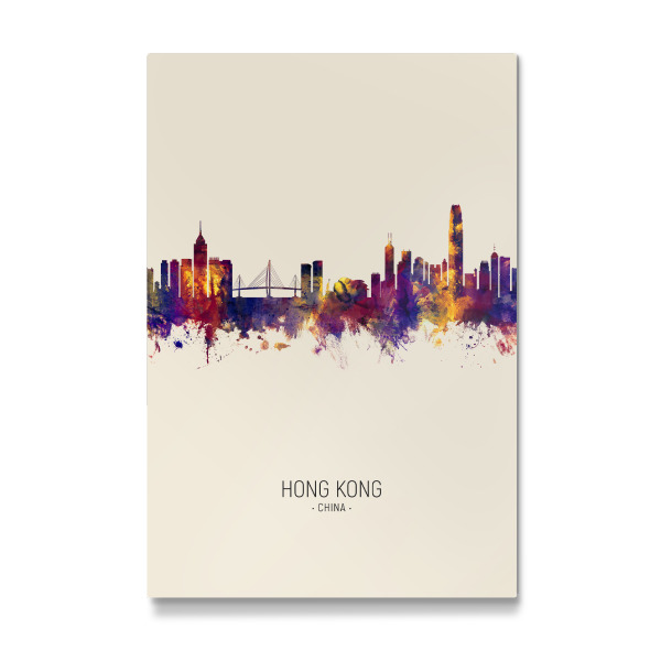 Galerie-Print "Hong Kong Skyline Beige" 30x20 cm artboxONE