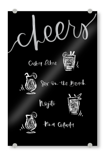 Acrylglasbild "Cheers cocktails" artboxONE - Essen & Trinken / Alkohol
