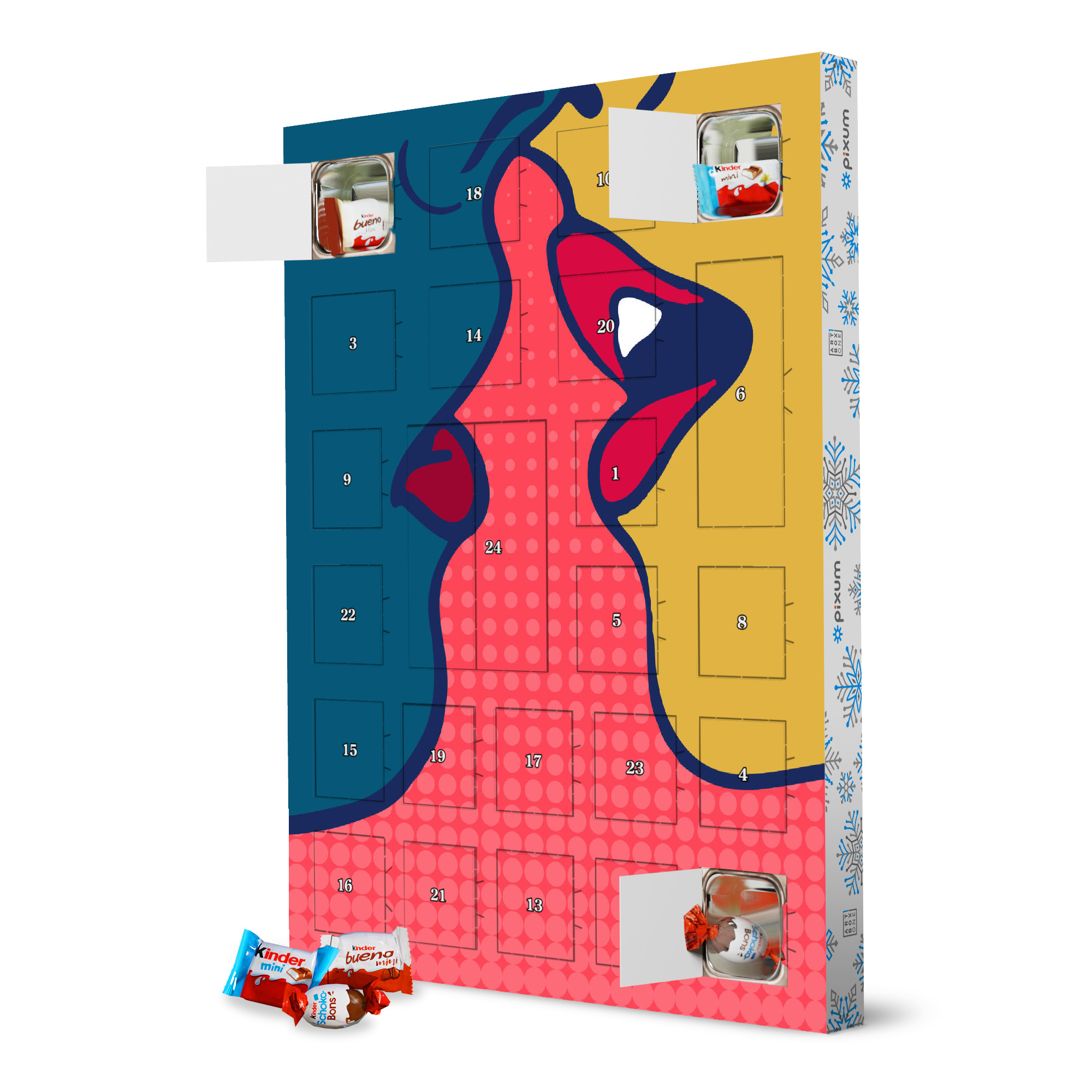 Adventskalender XXL mit Produkten von Kinder Soft Loving Lips artboxONE Adventskalender Menschen