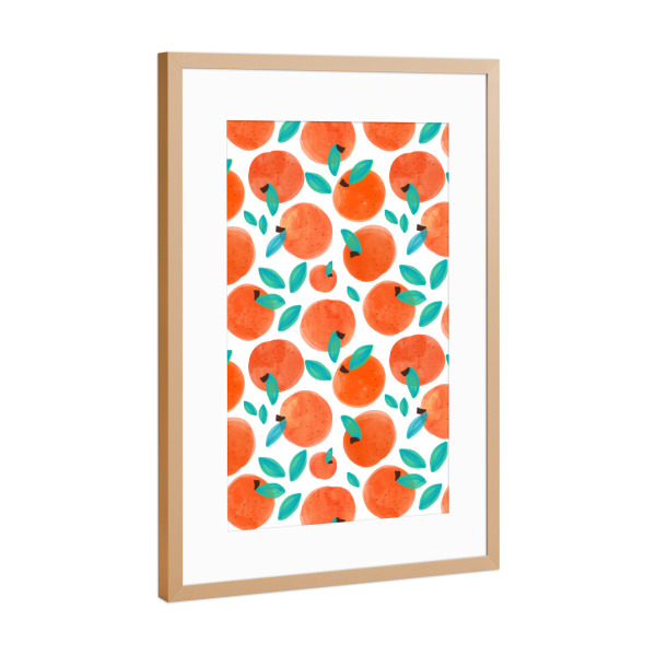Poster mit Rahmen Kupfer "Coral Fruit" artboxONE - Essen & Trinken